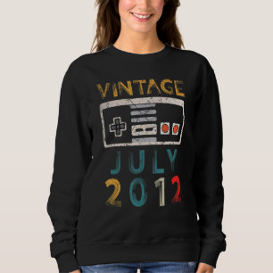 Sweatshirt Vintage Juillet 2012 10 Anniversaire 10 Anniversai