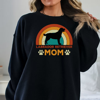 Sweatshirt Vintage Labrador Chien Maman Coucher de soleil Swe