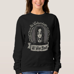 Sweatshirt Vintage Le Mercredi On Porte Du Noir Bébé Drôle Fi