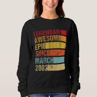 Sweatshirt Vintage légendaire épopée stupéfiante depuis mars