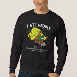 Sweatshirt Vintage Look Yellowstone Parc national Grizzly