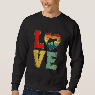 Sweatshirt Vintage Love Jaguar Retro les années 70 80s Heart