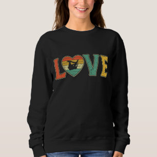 Sweatshirt Vintage Love Sloth Retro les années 70 80s Heart F