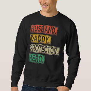 Sweatshirt Vintage mari papa protecteur papa héros père père