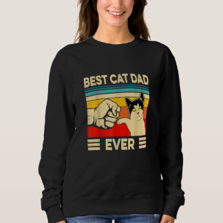 Sweatshirt Vintage Meilleur Chat Papa Jamais Chat Papa Père P