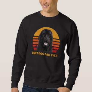 Sweatshirt Vintage Meilleur chien de Terre-Neuve Papa Jamais