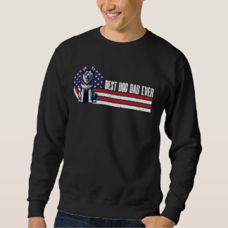 Sweatshirt Vintage Meilleur Chien Papa Jamais Husky Amateurs 