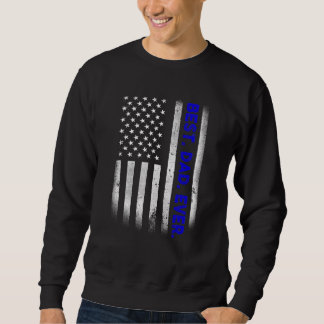 Sweatshirt Vintage Meilleur papa Jamais Drapeau Américain Dis