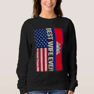 Sweatshirt Vintage meilleure femme jamais rétro Amérique Camb
