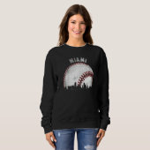 Sweatshirt Vintage Miami Skyline City Baseball  1 (Devant entier)