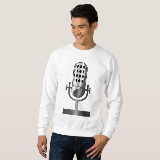 Sweatshirt Vintage microphone (Devant entier)