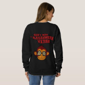 Sweatshirt Vintage Monkey Ghost – Ne manquez pas Halloween (Dos entier)