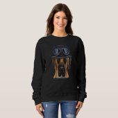Sweatshirt Vintage Motorcycle Helmet Brown Great Dane (Devant entier)