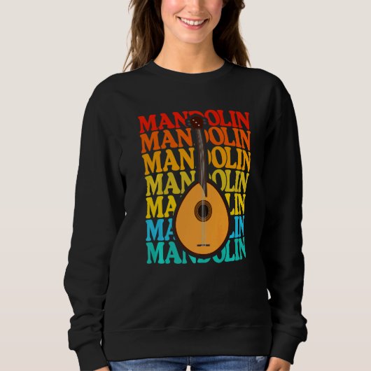 Sweatshirt Vintage Music String Instrument Mandolin   (Devant)
