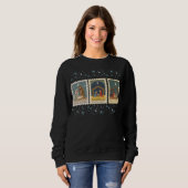Sweatshirt Vintage Nativity Christmas Stamps Collection  (Devant entier)