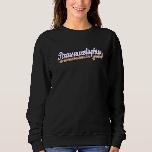 Sweatshirt vintage Parasaurolophus retro parasaurolophus dino (Devant)
