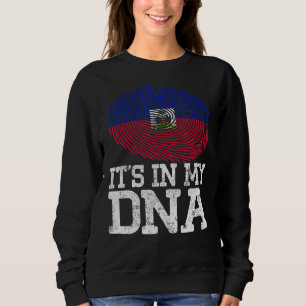 Sweatshirt Vintage patriotique C'est dans mon Adna Haïti drap
