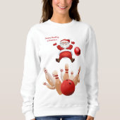 Sweatshirt Vintage Père Noël Bowling (Devant)