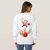 Sweatshirt Vintage Père Noël Bowling (Dos entier)