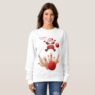 Sweatshirt Vintage Père Noël Bowling