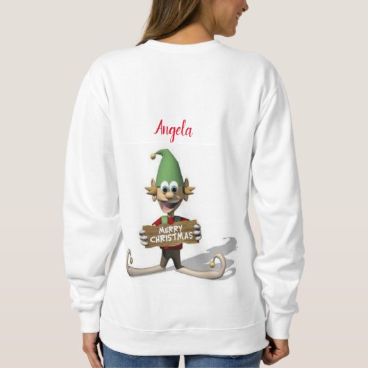 Sweatshirt Vintage Père Noël Elf (Dos)