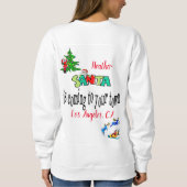 Sweatshirt Vintage Père Noël vient dans votre vill (Dos)