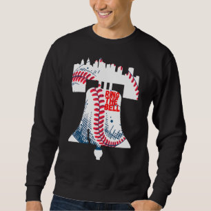 Sweatshirt Vintage Philly Bague Bell Philadelphie Baseball