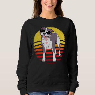 Sweatshirt Vintage Pitbull Daddy Motif Terrier Chien Walker
