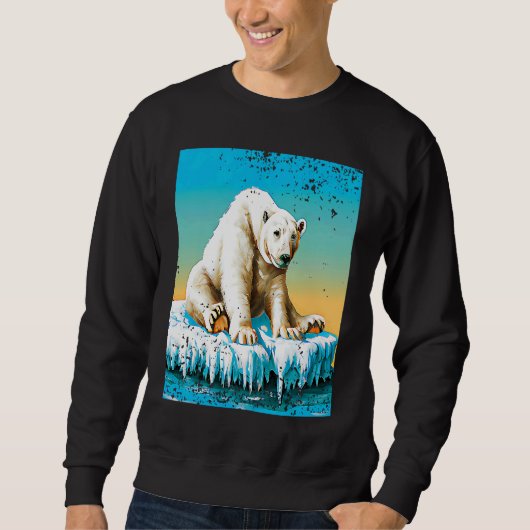 Sweatshirt Vintage Polar Bear  Melting Arctic (Devant)