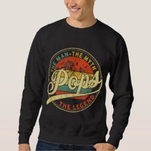 Sweatshirt Vintage Pops Man Myth Legend Daddy Grandpa Carte C