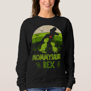 Sweatshirt Vintage Retro 2 Enfants Mommysaurus Dinosaur