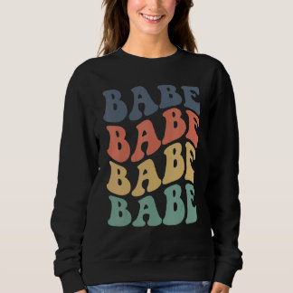 Sweatshirt Vintage Retro Babe Bridal Bachelorette Party Match