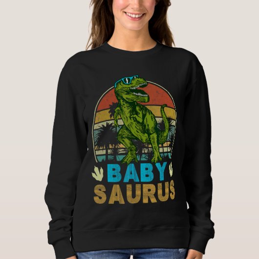 Sweatshirt Vintage rétro Babysaurus Dinosaur Trex (Devant)