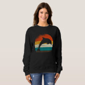 Sweatshirt Vintage Retro Dolphin (Devant entier)