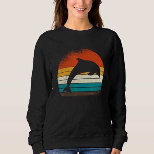 Sweatshirt Vintage Retro Dolphin (Devant)