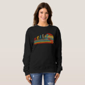 Sweatshirt Vintage Retro Evolution  Scuba Diver Diving (Devant entier)