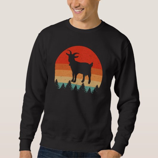 Sweatshirt Vintage Retro Goat Animal Goat (Devant)