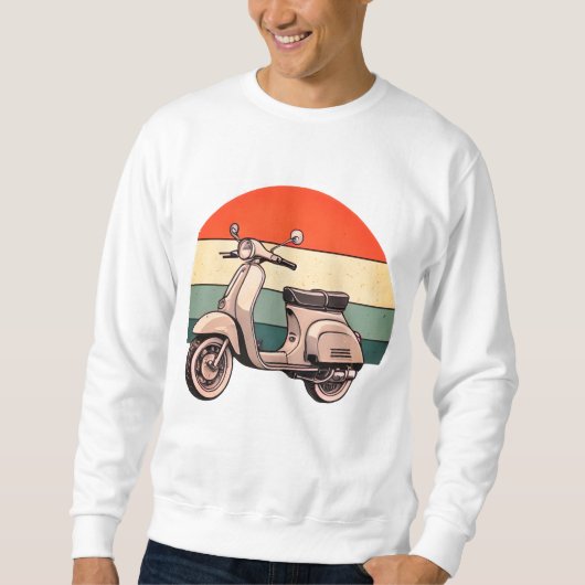 Sweatshirt Vintage, rétro, scooter, mofa, cuillère, scooter (Devant)