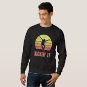 Sweatshirt Vintage Retro Skateboard Skull Skateboarding   (Devant entier)