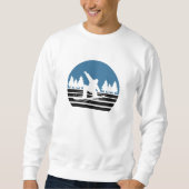 Sweatshirt Vintage Retro Snowboard (Devant)