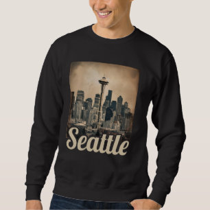 Sweatshirt Vintage Seattle Washington Skyline Cityscape 80s 7