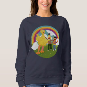 Sweatshirt Vintage Sesame Street Friends Rainbow