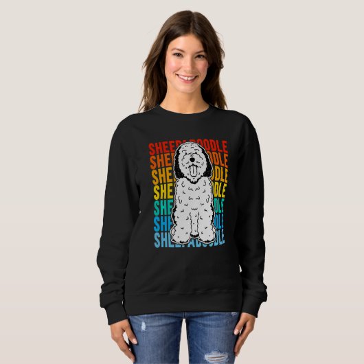 Sweatshirt Vintage Sheepadoodle Premium (Devant entier)