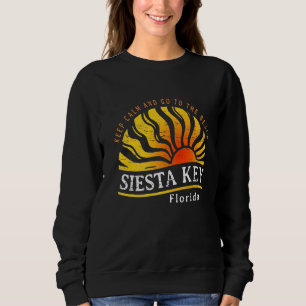 Sweatshirt Vintage Siesta Key Florida Beach Vacances Famille