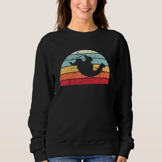 Sweatshirt Vintage Skydiving Sunset Hommes Femmes Distresses (Devant)