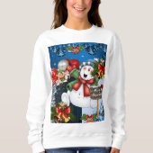 Sweatshirt Vintage Snowman Elf (Devant)