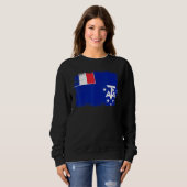 Sweatshirt Vintage Southern Territories Flag French Southern  (Devant entier)