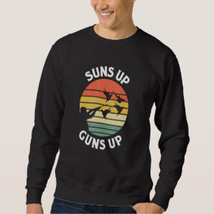 Sweatshirt Vintage Suns Up Guns Up Dove Saison Chasse Dove H