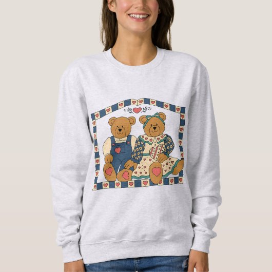 Sweatshirt Vintage Teddy Bear, 80s 90s Country Bears (Devant)