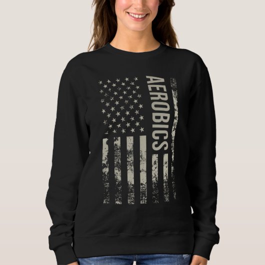 Sweatshirt Vintage US American Flag Aerobics (Devant)